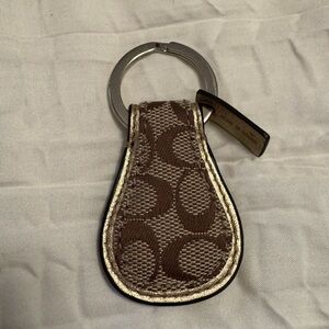 Coach Brown and Gold Keychain